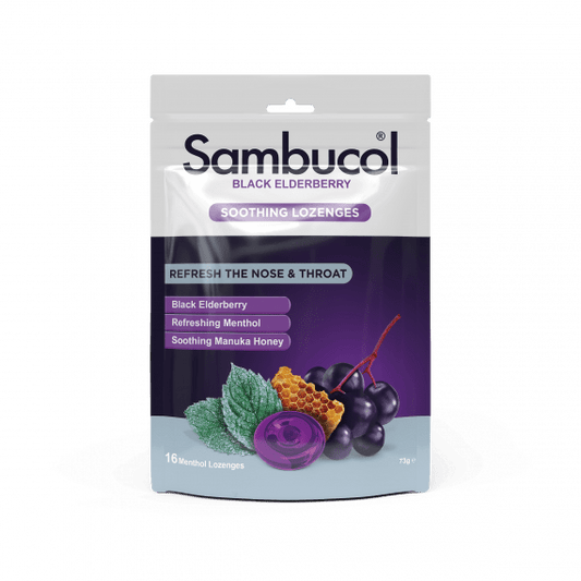 Sambucol Soothing Black Elderberry Menthol Lozenges 16 Lozenges