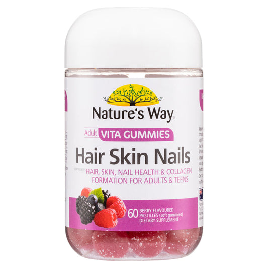 Nature's Way Adult Vita Gummies Hair Skin Nails 60 Gummies