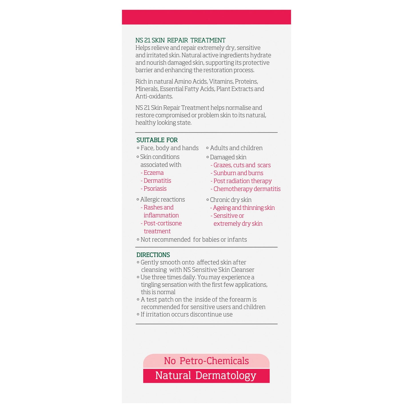 Nutri-synergy Plunketts Ns21 Skin Repair Treatment 50g