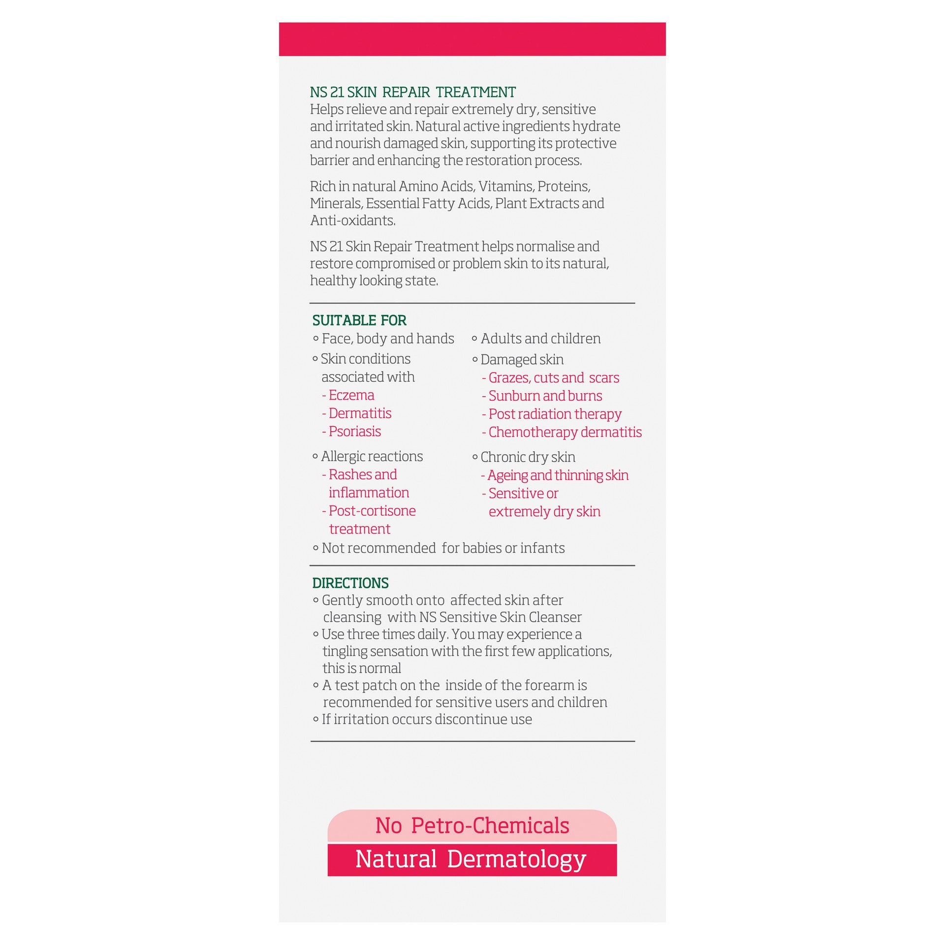 Nutri-synergy Plunketts Ns21 Skin Repair Treatment 50g