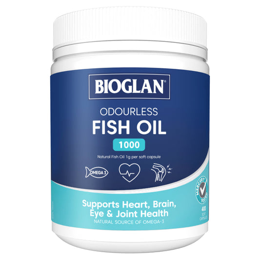 Bioglan Odourless Fish Oil 1000mg 400 Capsules