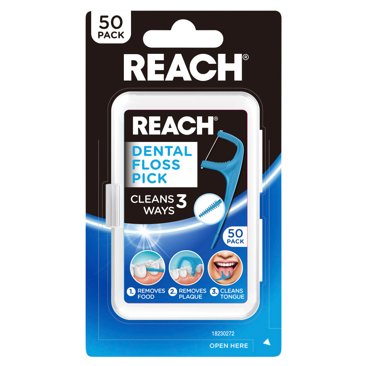 REACH® Dental Floss Pick 50pk