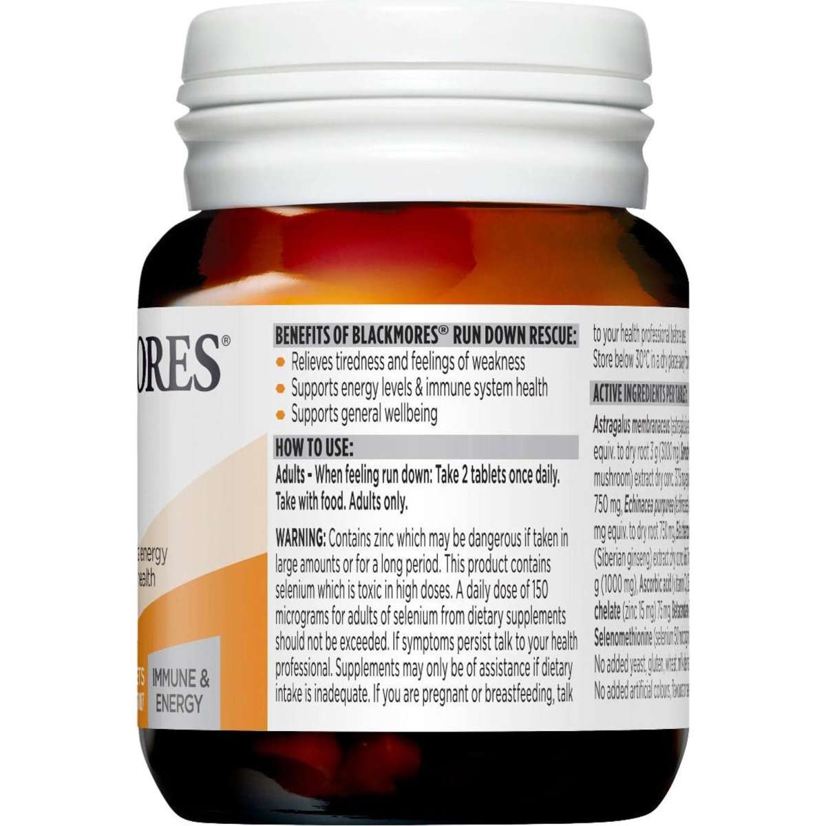Blackmores Run Down Rescue 30 Tablets