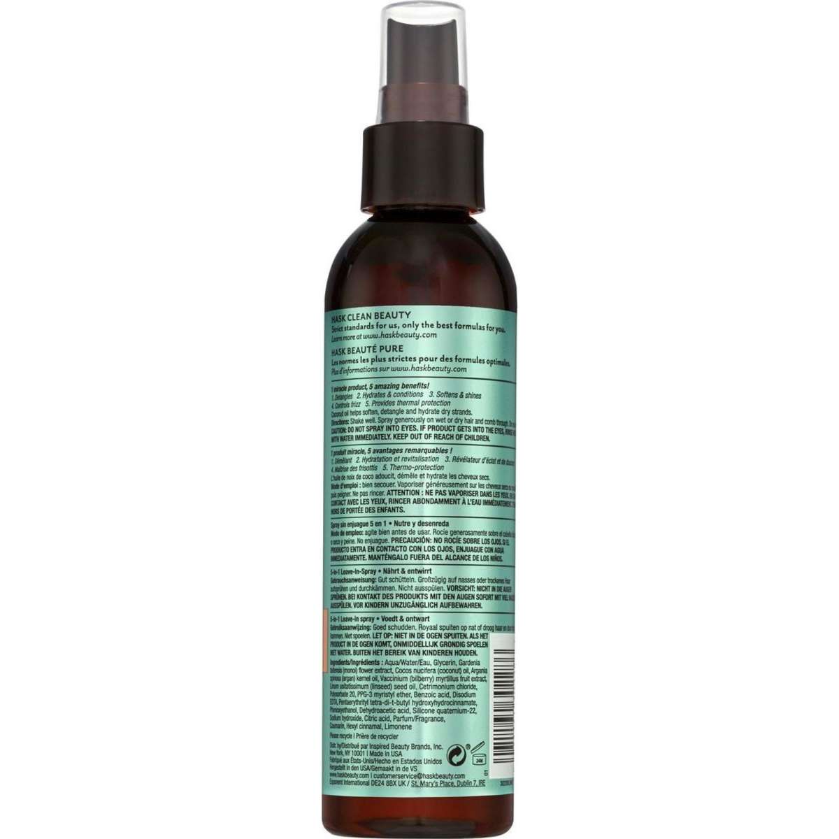 Hask Monoi Coconut Nourishing 5-in-1 Leave-In Spray Treatment 175mL