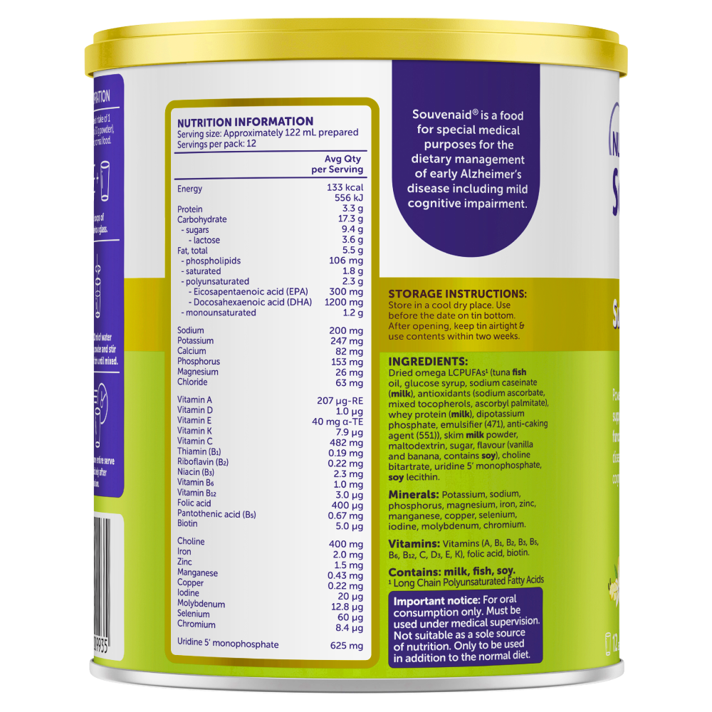 Souvenaid Powder Lemon And Orange 360g
