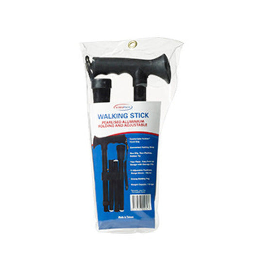 SurgiPack Walking Stick Adjustable Folding Black (1282)
