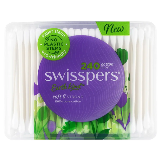 Swisspers Cotton Tips Paper Stems 240 Pack
