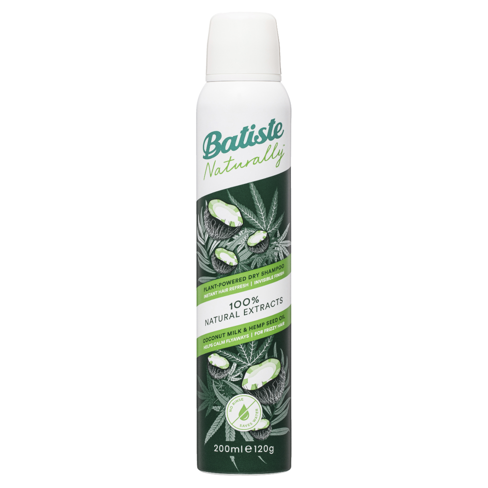 Batiste Naturally Dry Shampoo Coconut Milk & Hemp Seed Oil 200ml