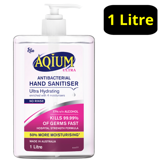 EGO Aqium Ultra Anti-bacterial Hand Sanitiser 1 Litre Pump