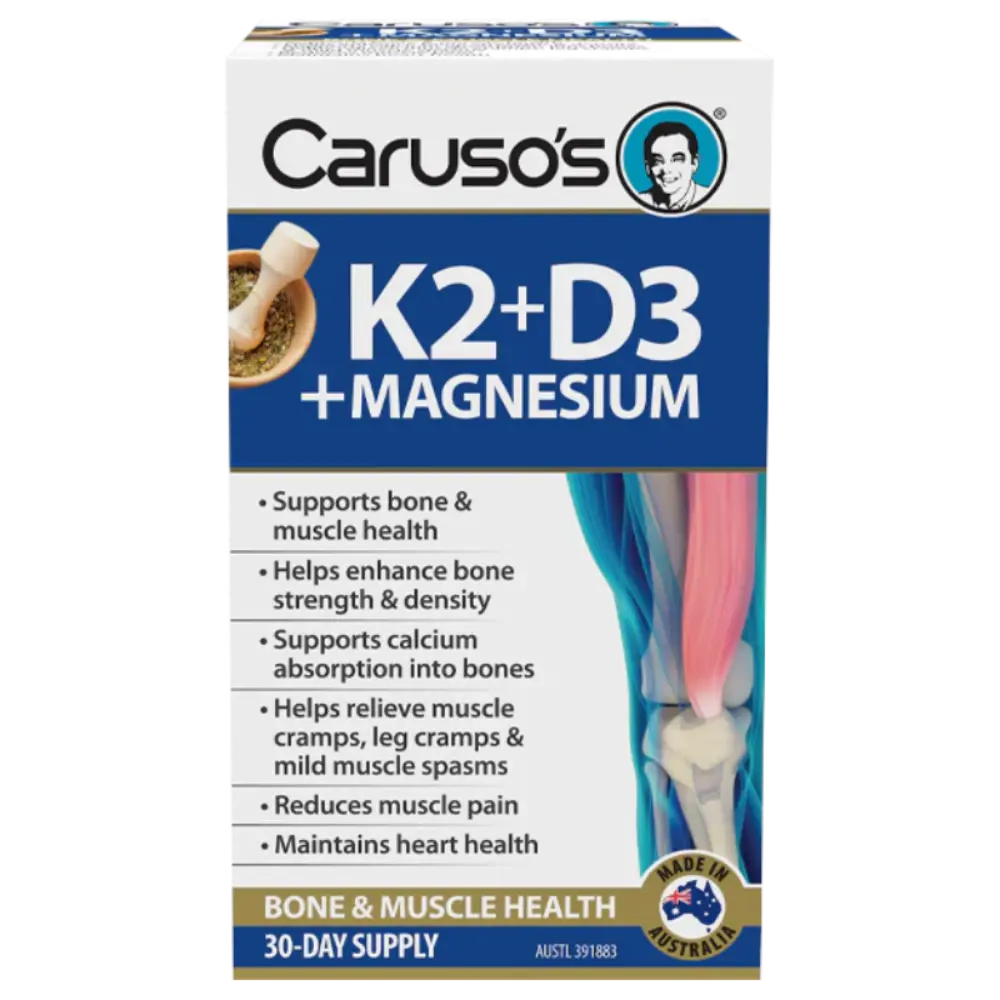 Caruso’s K2 + D3 + Magnesium 30 Tablets