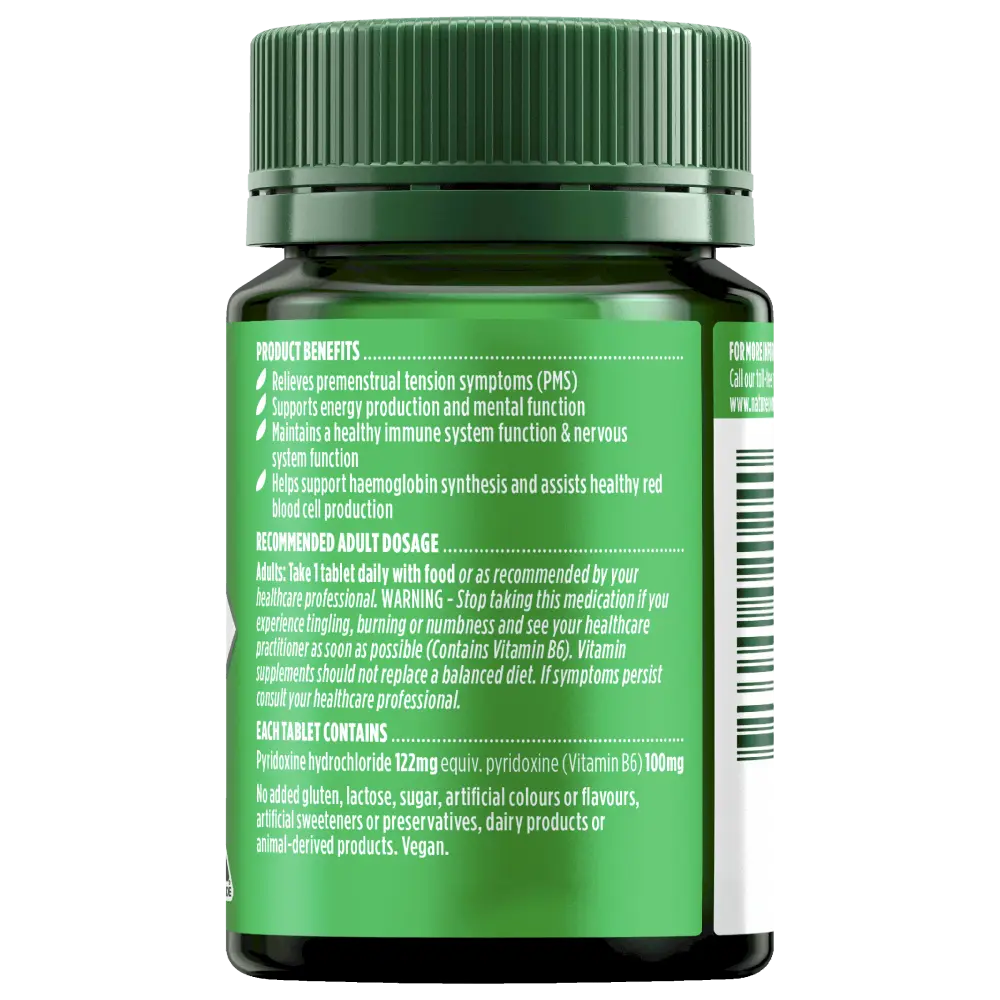 Nature’s Own 100mg Vitamin B6 60 Tablets