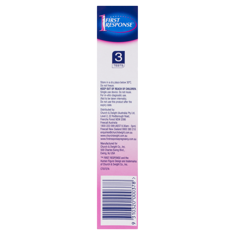 First Response Instream Pregnancy Test 3 Tests