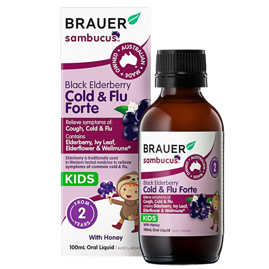 Brauer Sambucus Cold & Flu Forte Kids Oral Liquid 100ml