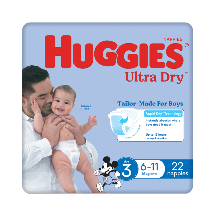 Huggies Ultra Dry for Boys Size 3 6-11kg 22 Pack