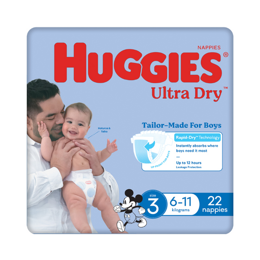 Huggies Ultra Dry for Boys Size 3 6-11kg 22 Pack