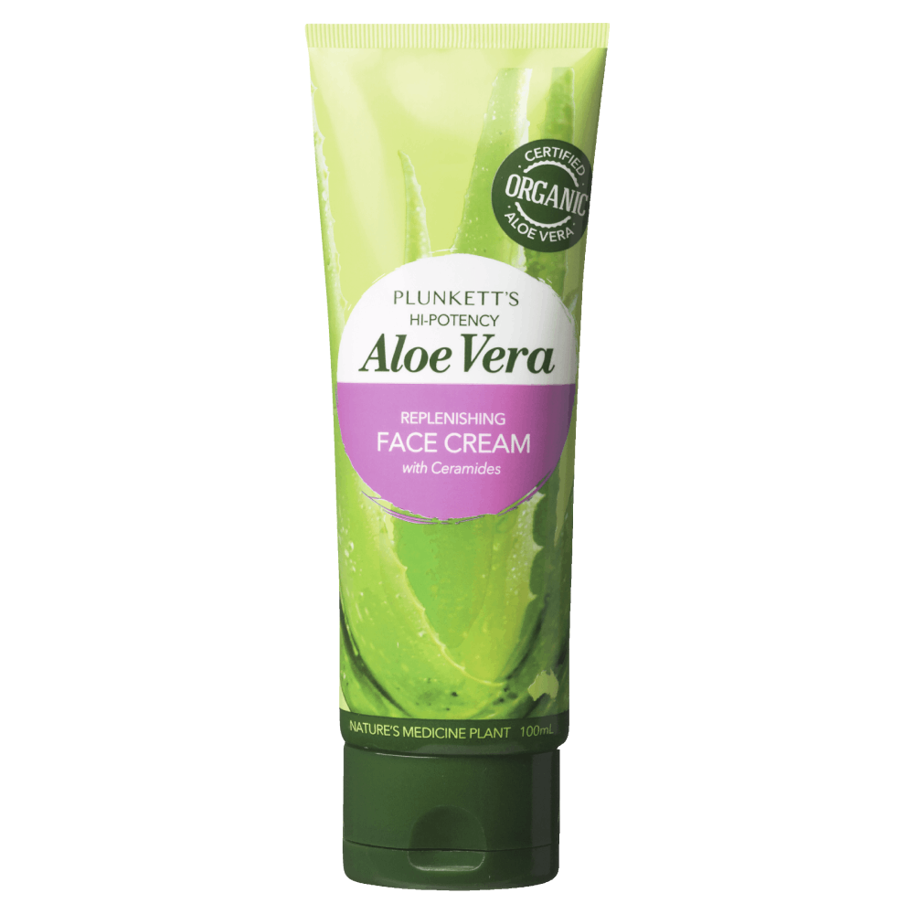 Plunkett’s Hi-Potency Aloe Vera Replenishing Face Cream with Ceramides 100mL