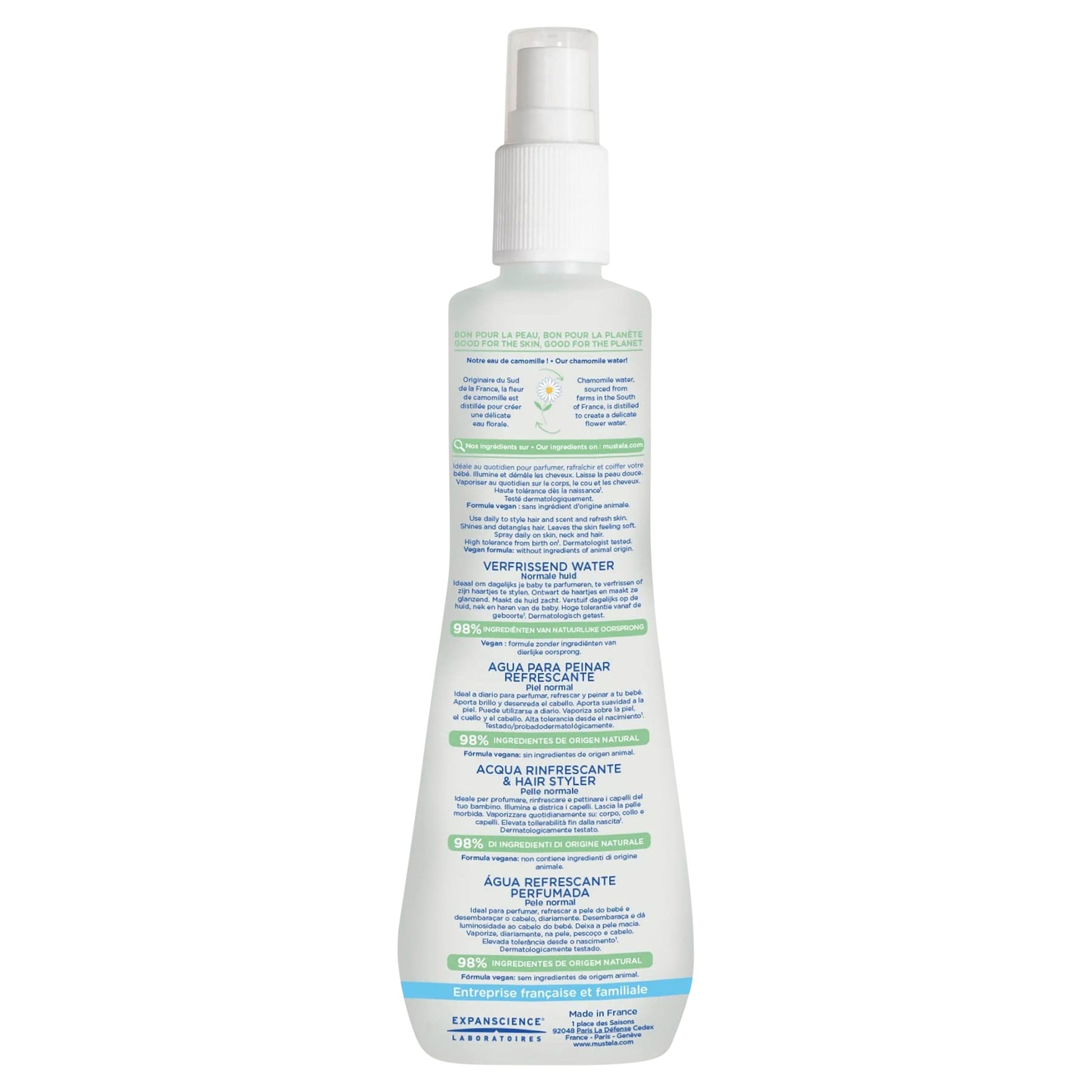 Mustela Skin Freshener Spray & Hair Styler For Normal Skin 200ml