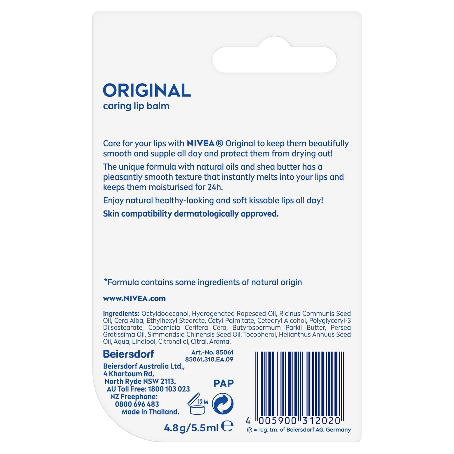 Nivea Lip Original Care  4.8g