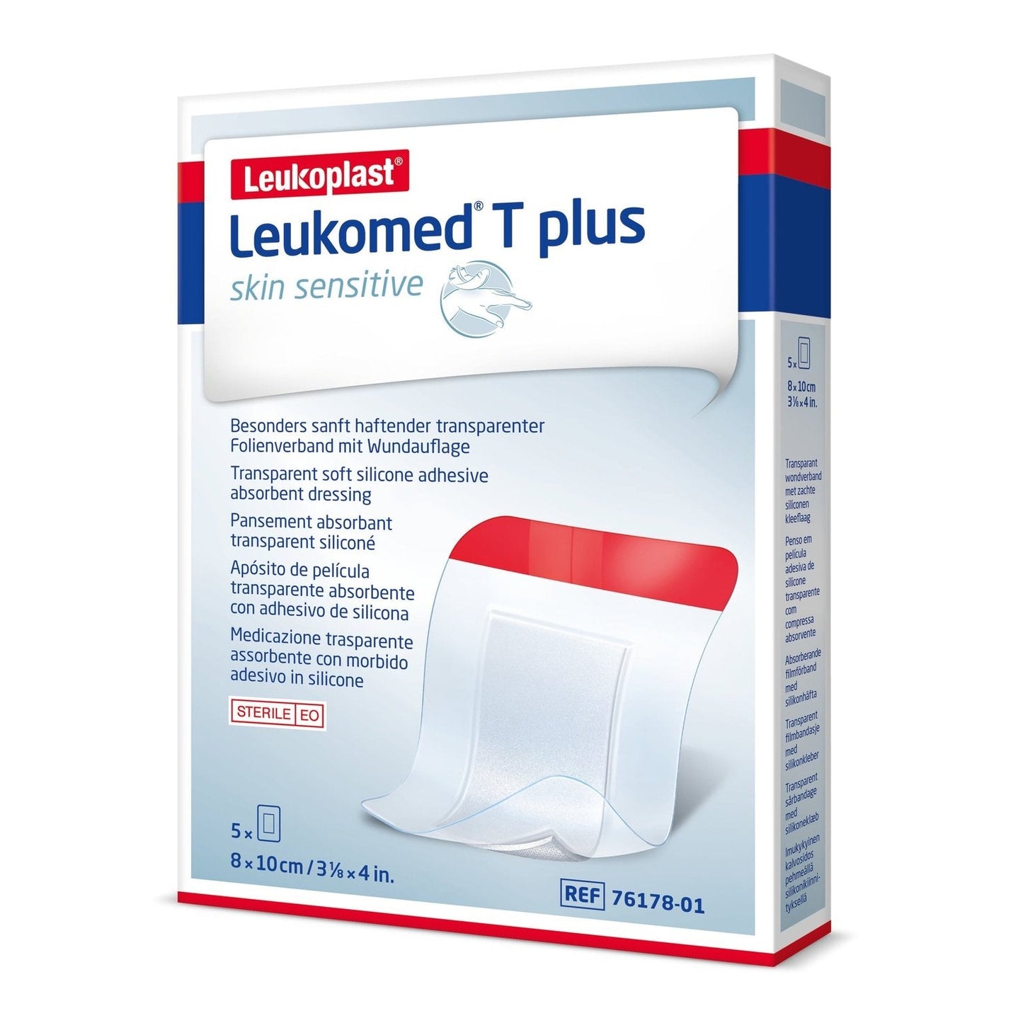 Leukomed T Plus Skin Sensitive Transparent 8cm x 10cm 5PK