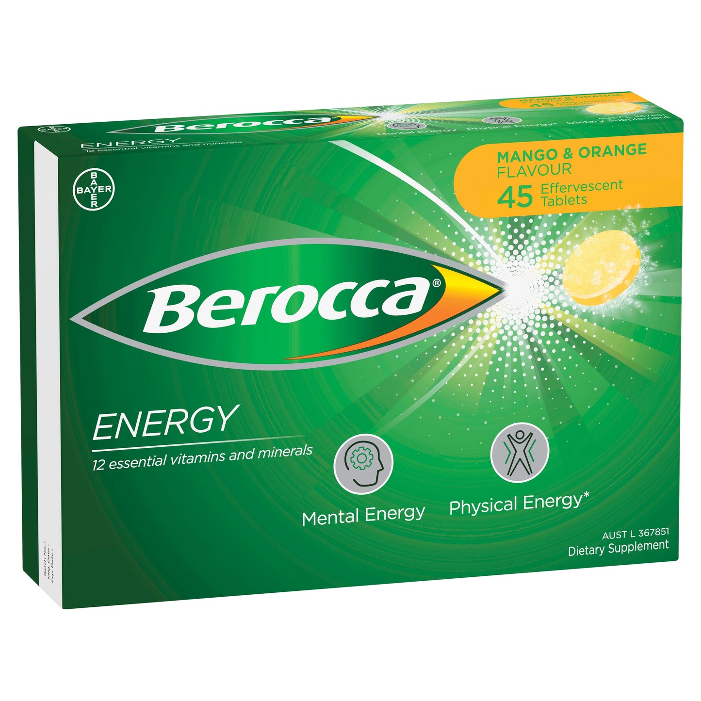 Berocca Performance Orange 45 Effervescent Tablets