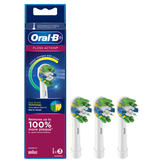 Oral B Power Toothbrush Floss Action Refills 3 Pack