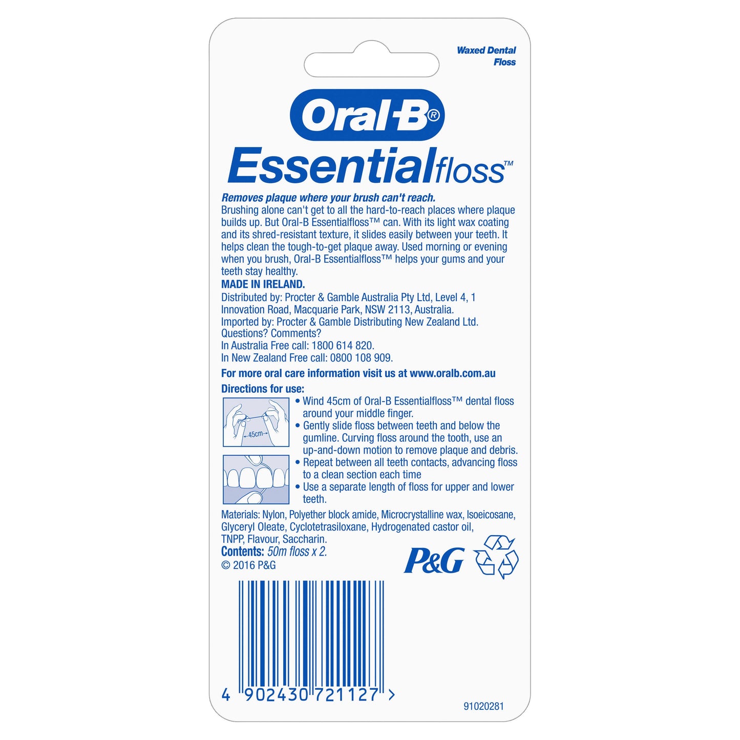 Oral B Essential Floss 2x50m