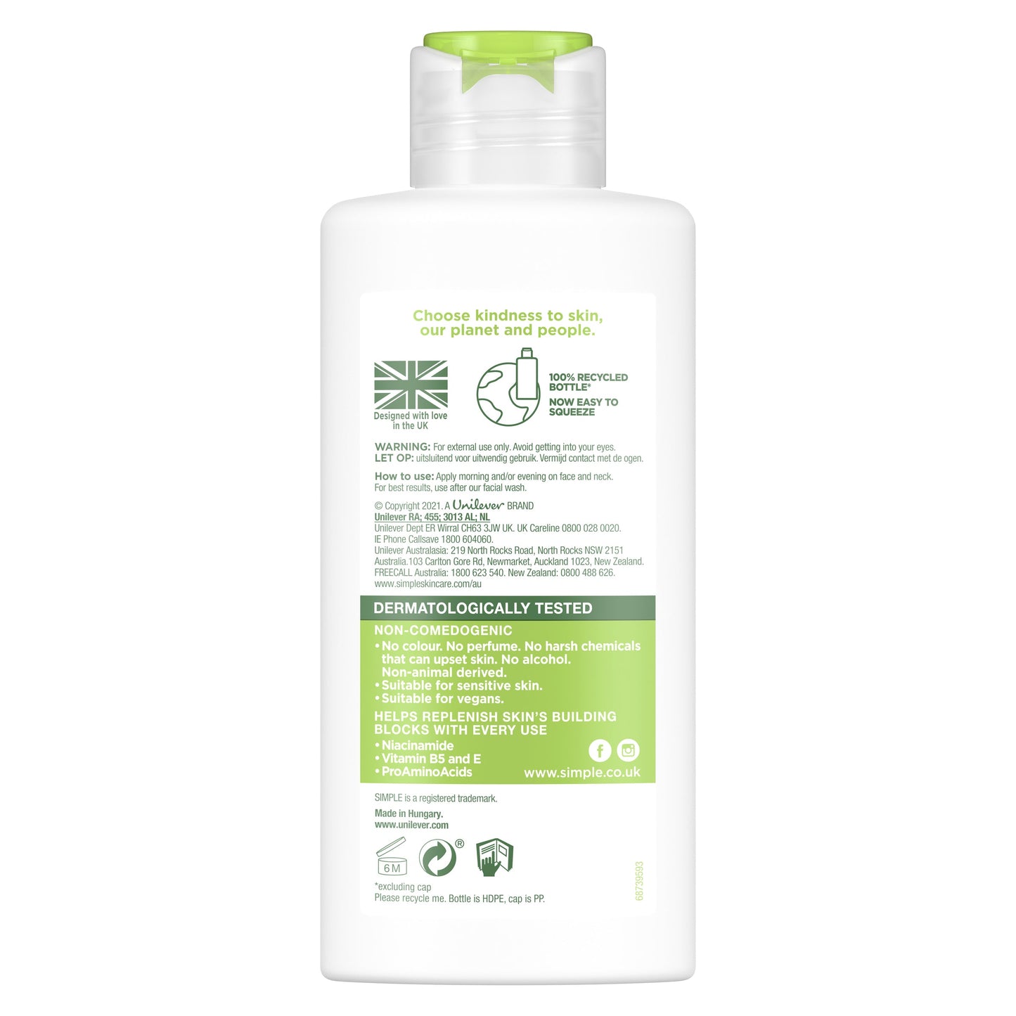 Simple Kind To Skin Rich Moisturiser Replenishing 125ml