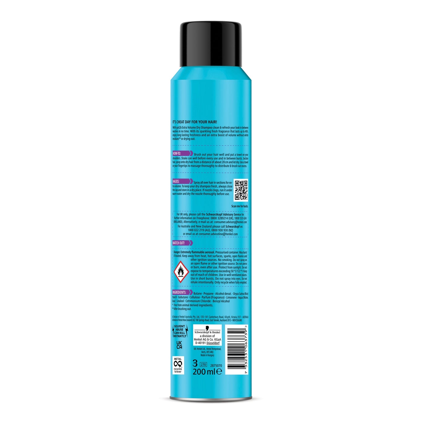 Schwarzkopf Got2b Fresh It Up Volume Dry Shampoo 200ml