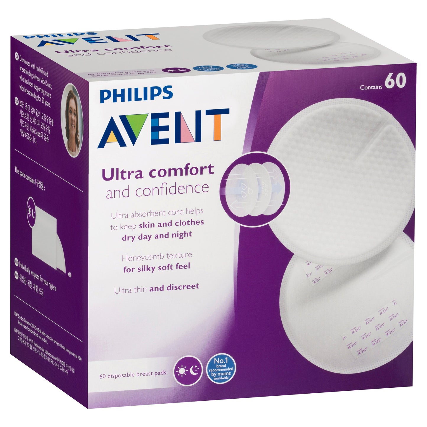 Avent Disposable Breast Pad Day - 60 Pack