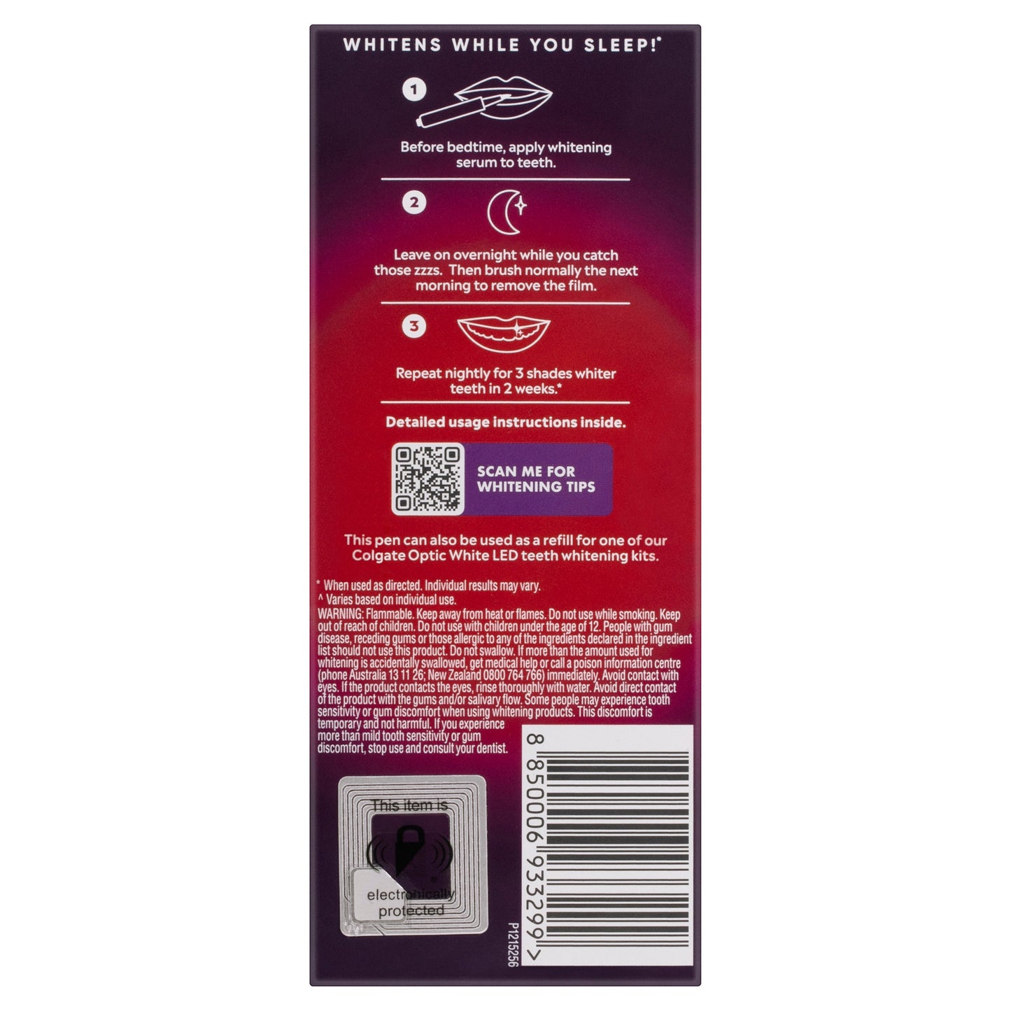Colgate Optic White Overnight Teeth Whitening Treatment Pen 2.5mL