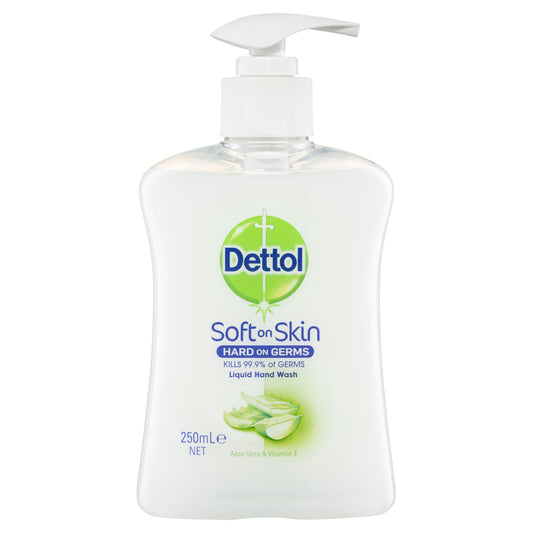 Dettol Hand Wash Pump Aloe Vera 250mL Vitamin E Antibacterial Liquid
