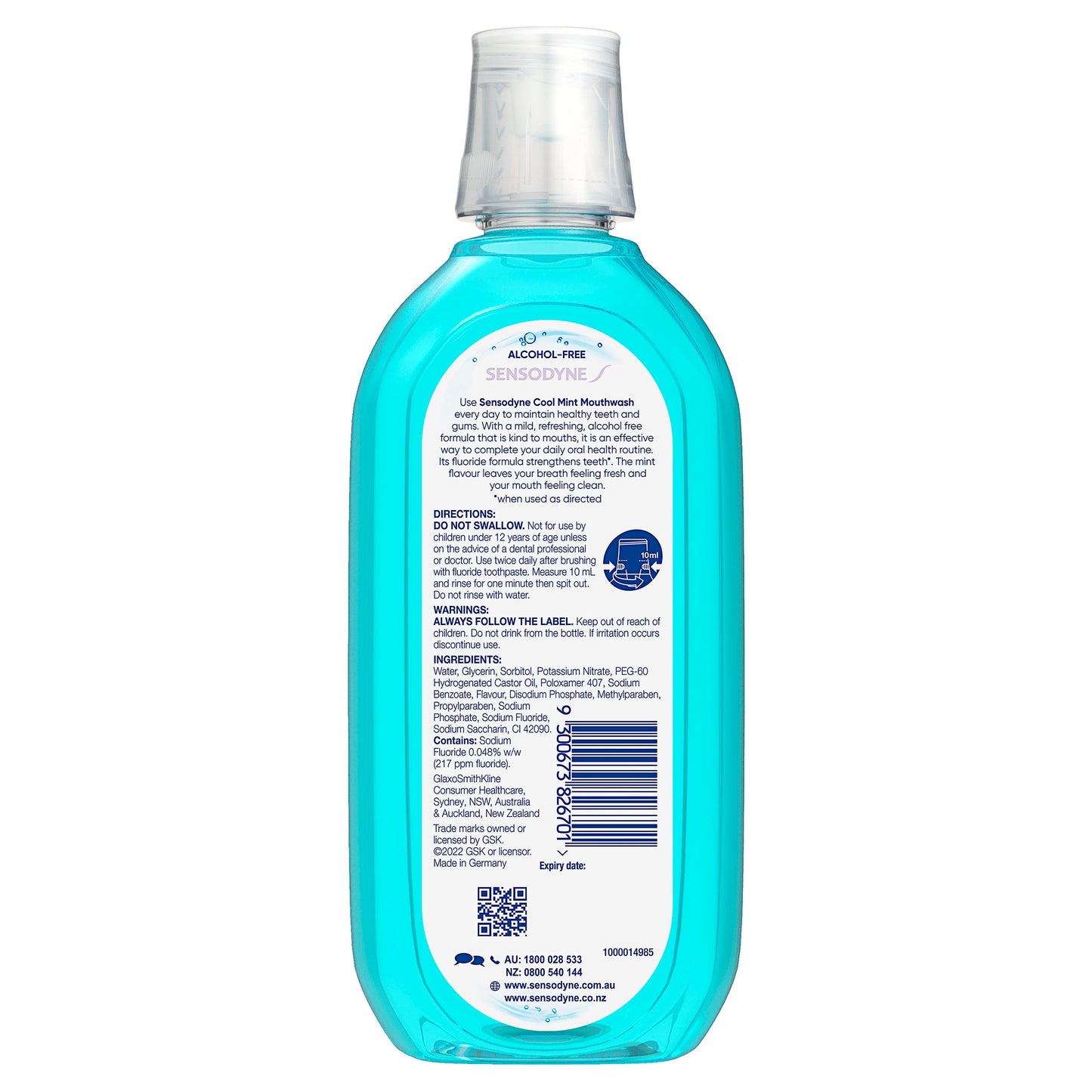 Sensodyne Sensitive Cool Mint Gentle Mouthwash 500 mL