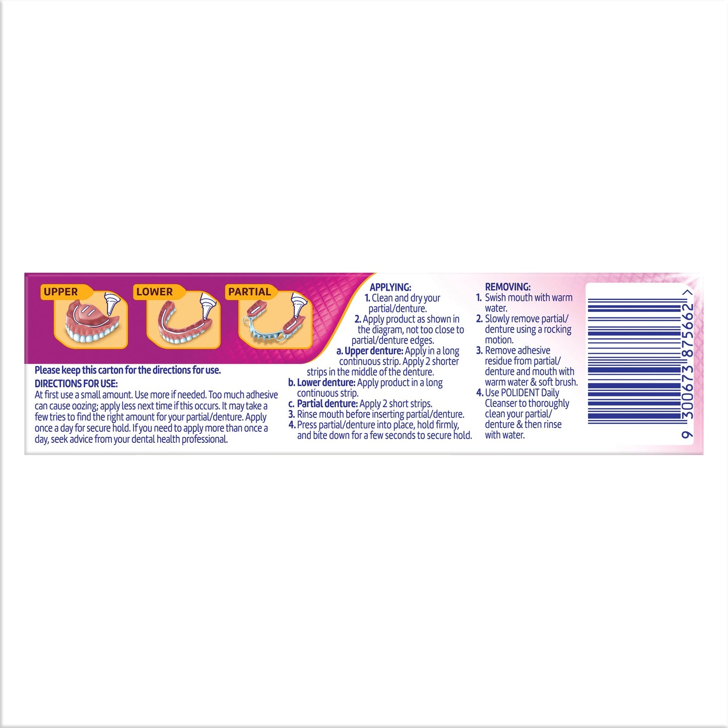 Polident Max Hold + Comfort Adhesive Cream 40g