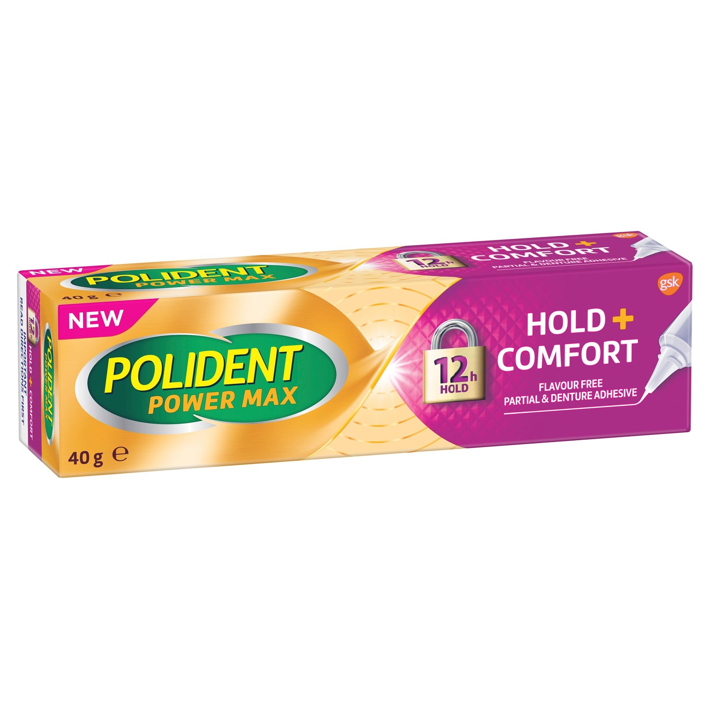 Polident Max Hold + Comfort Adhesive Cream 40g