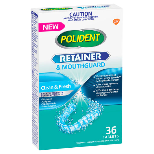 Polident Retainer and Mouthguard Cleanser 36 Tablets