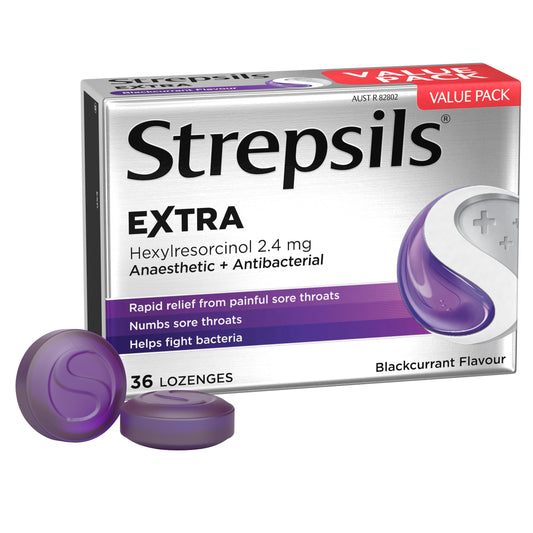 Strepsils Extra Blackcurrant 36 Lozenges