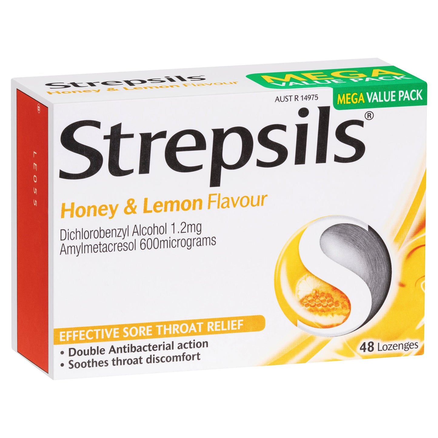 Strepsils Soothing Sore Throat Honey & Lemon 48 Lozenges