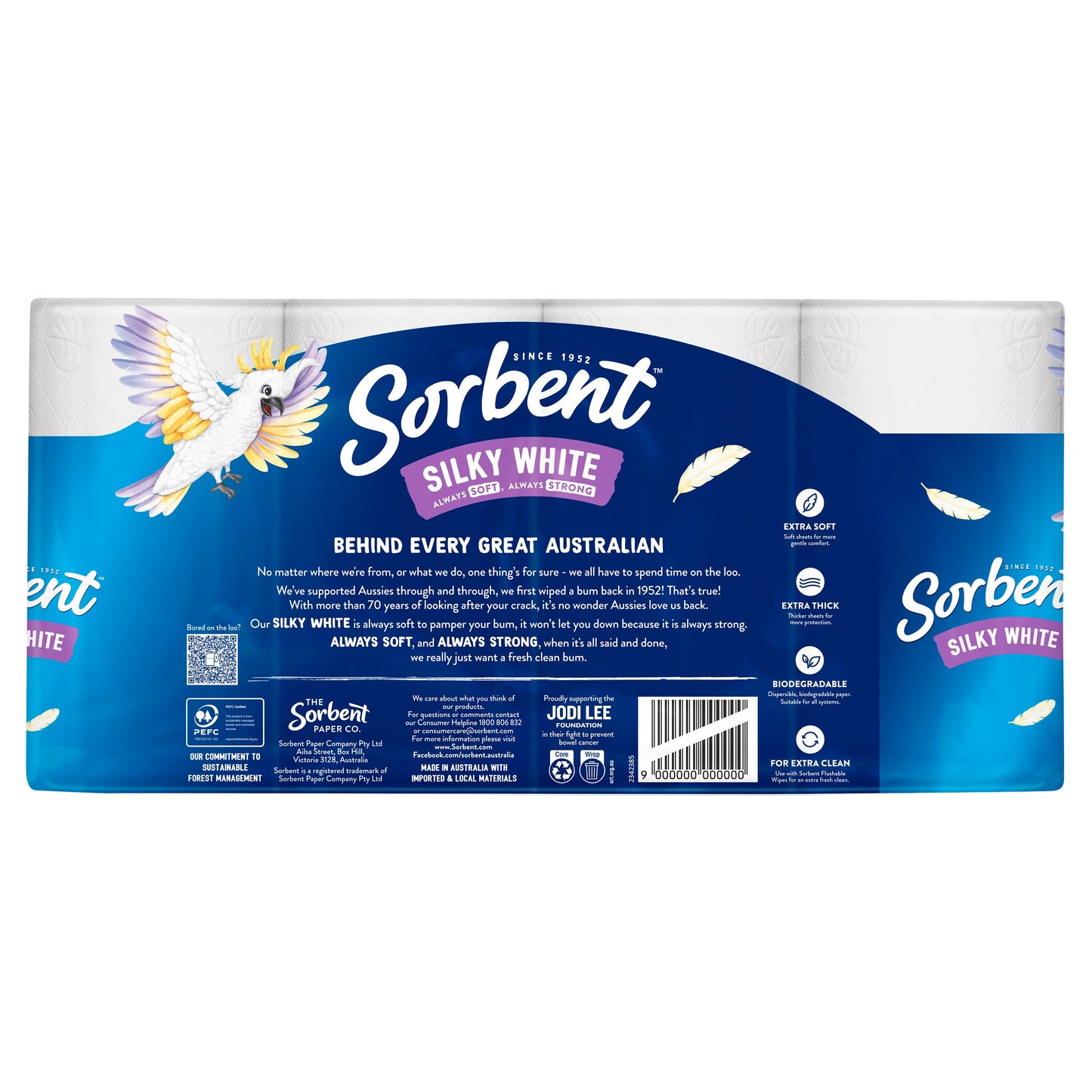 Sorbent Toilet Tissues Extra Thick 8 Pack