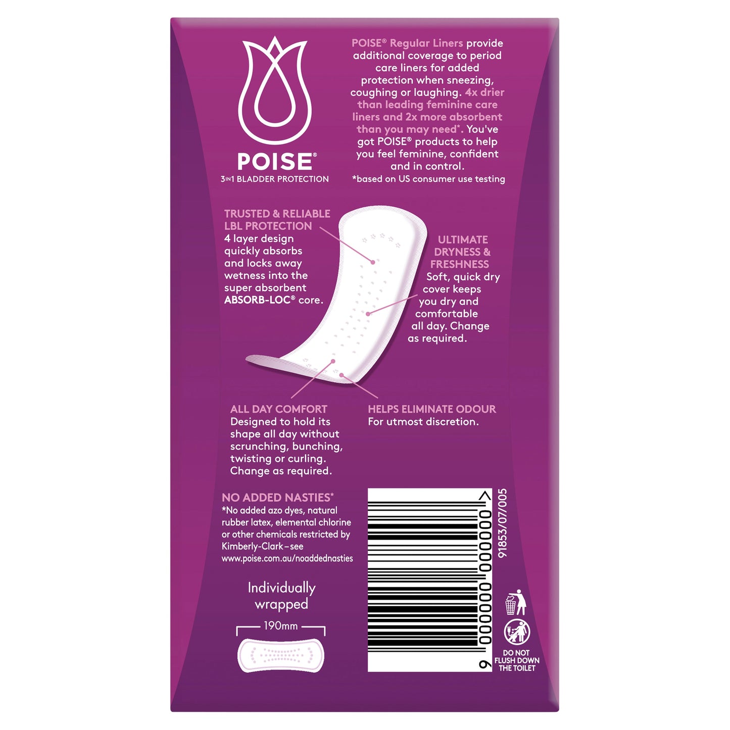 Poise Regular Liner 26pk