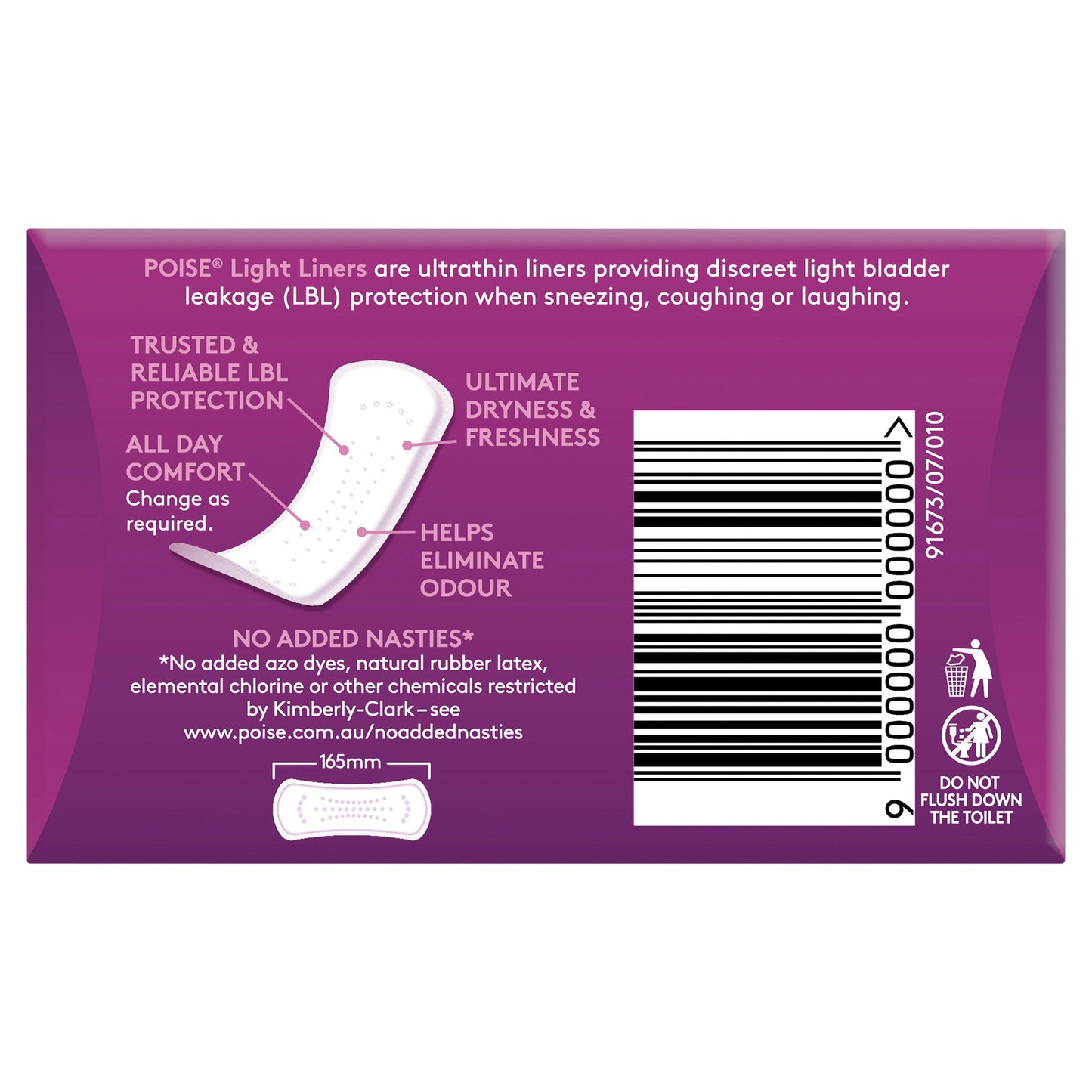 POISE Light Liners 18PK