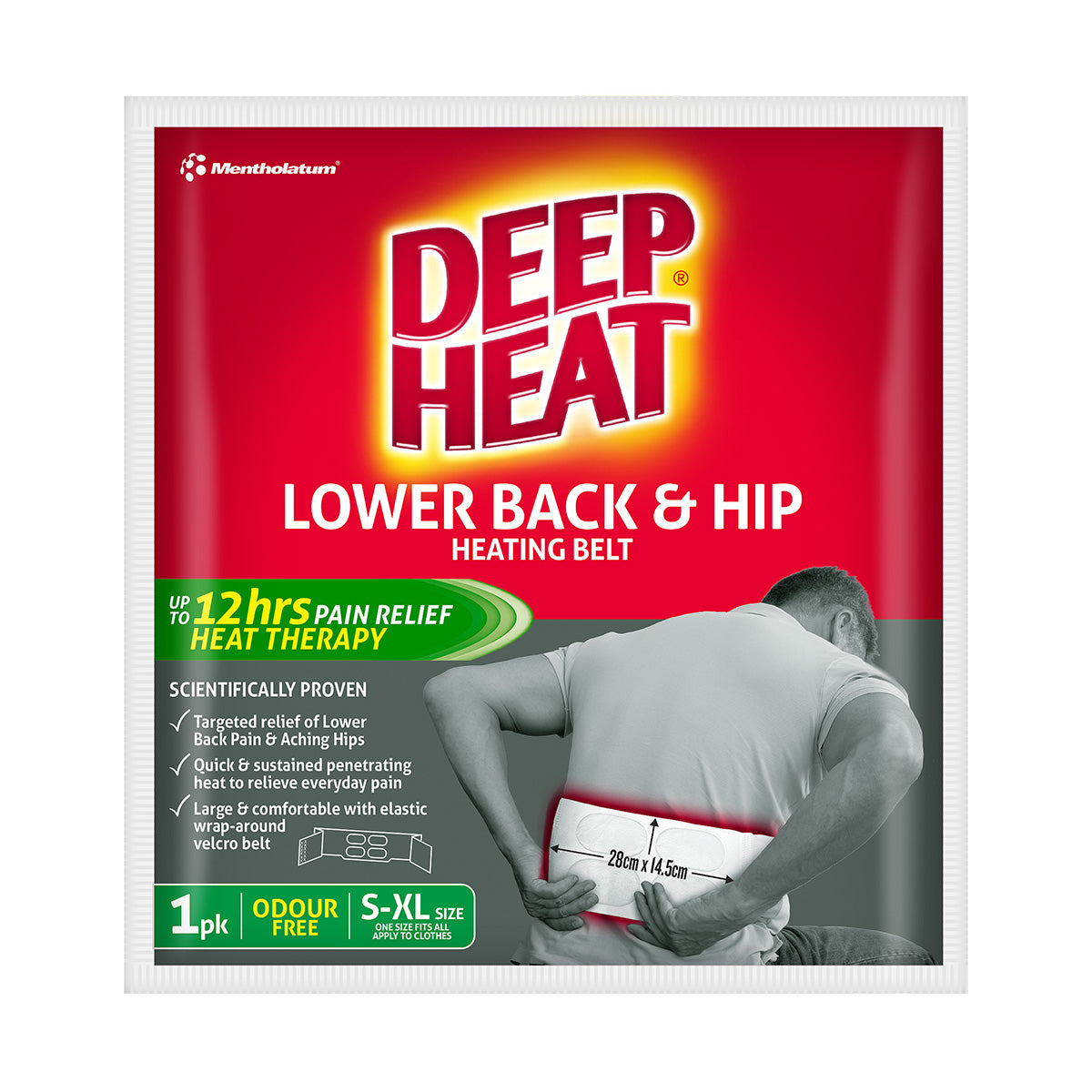 Deep Heat Lower Back & Hip Heating Belt 1 Pack