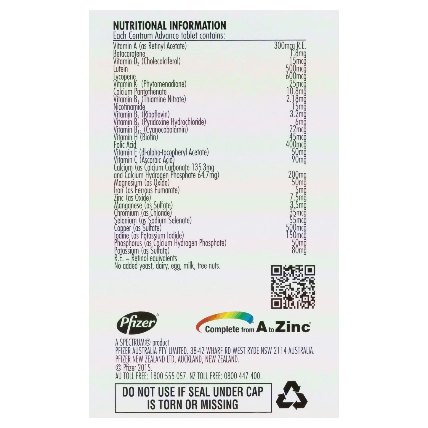 Centrum Advance 60 Tablets