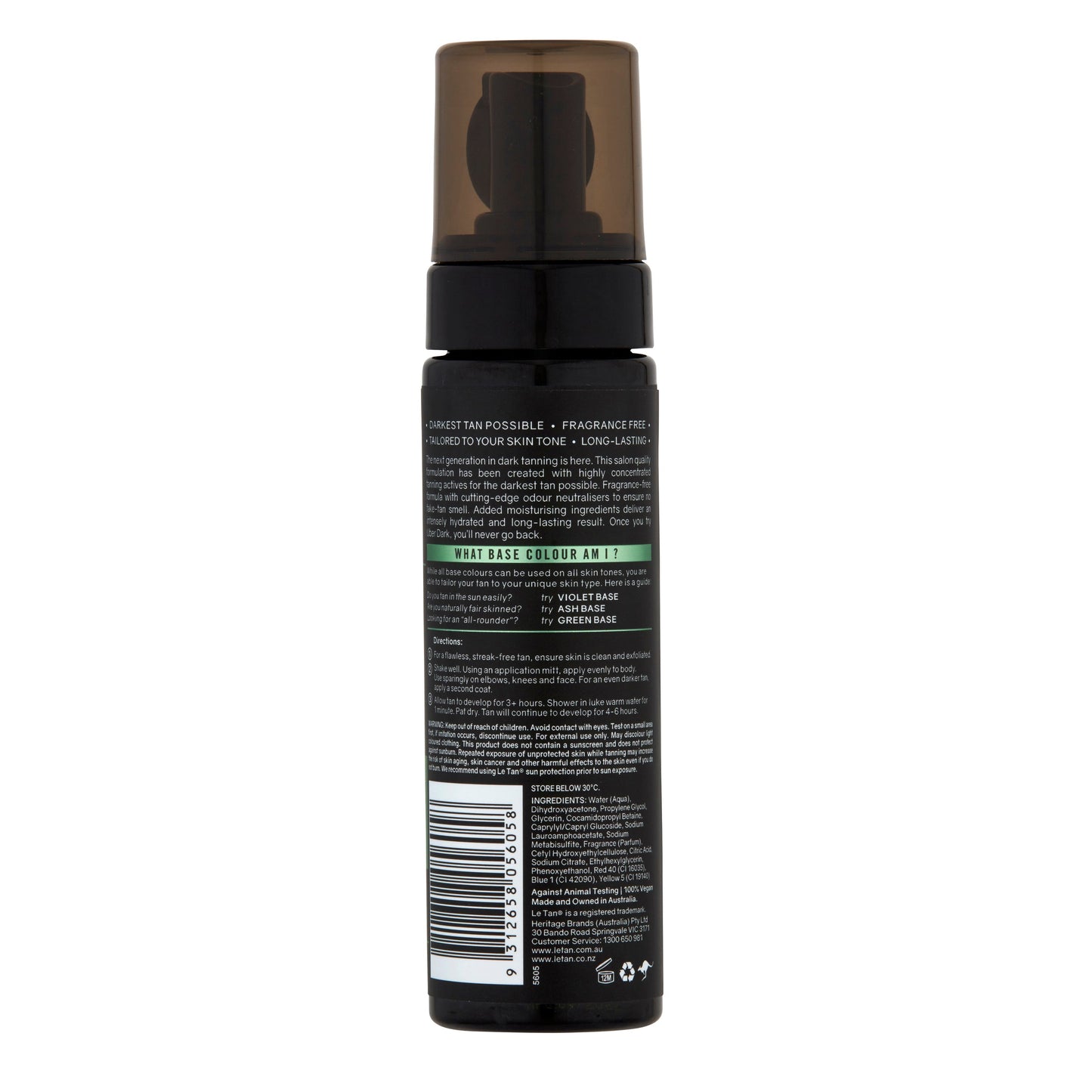 Le Tan Uber Dark Green Base Foam 200ml