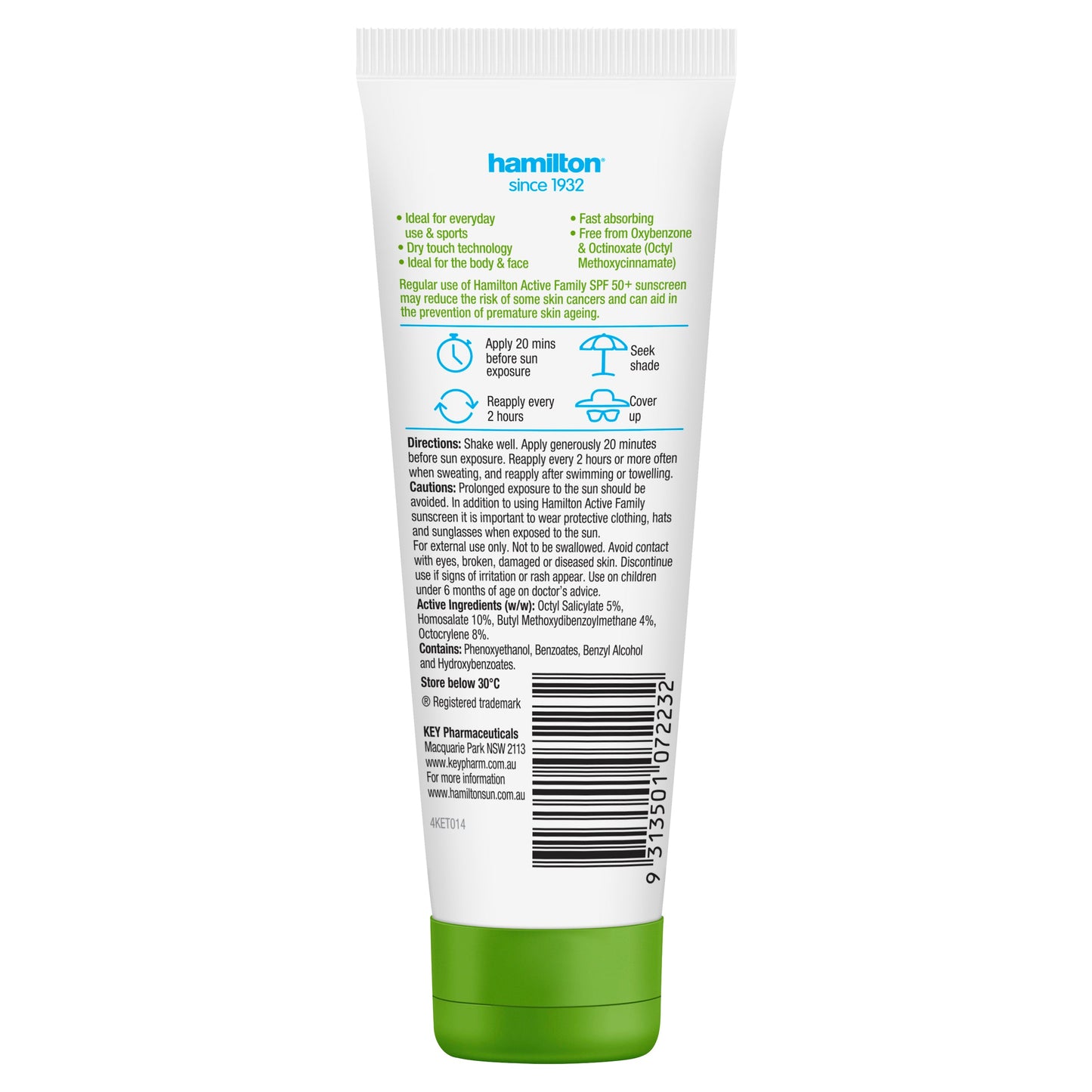 Hamilton Sun Active Family Lotion SPF 50+ - 110g