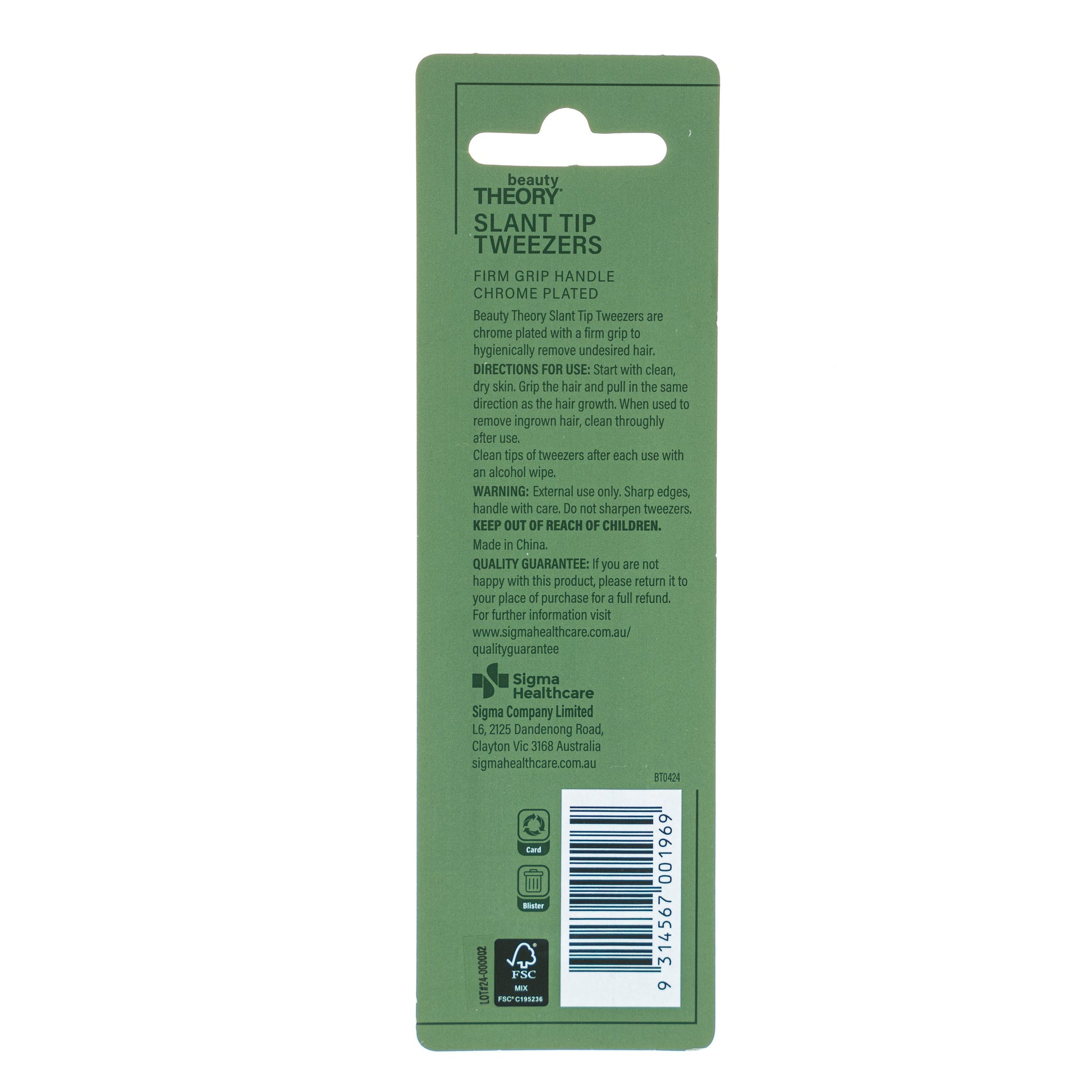 Beauty Theory Slant Tip Tweezers