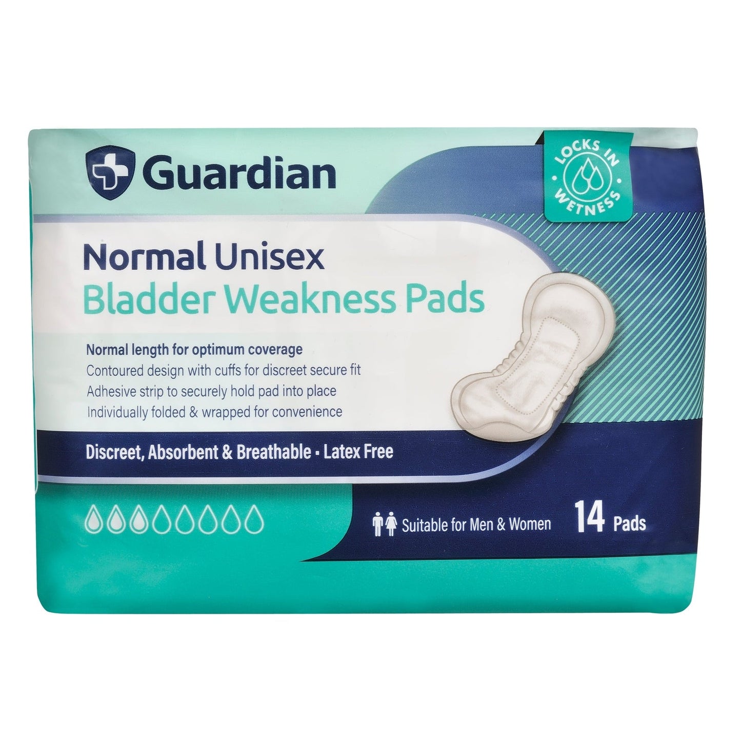 Guardian Incontinence Bladder Weakness Pads Normal 14pk