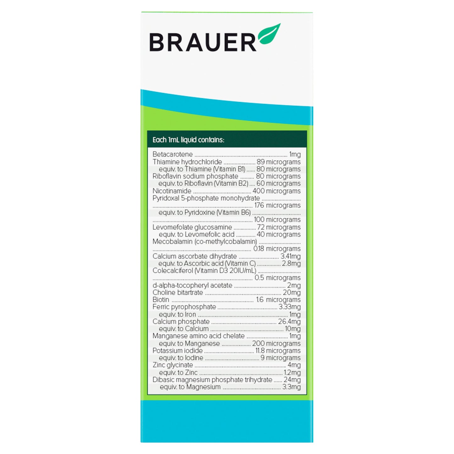 Brauer Kids Liquid Multivitamin With Iron 200ml