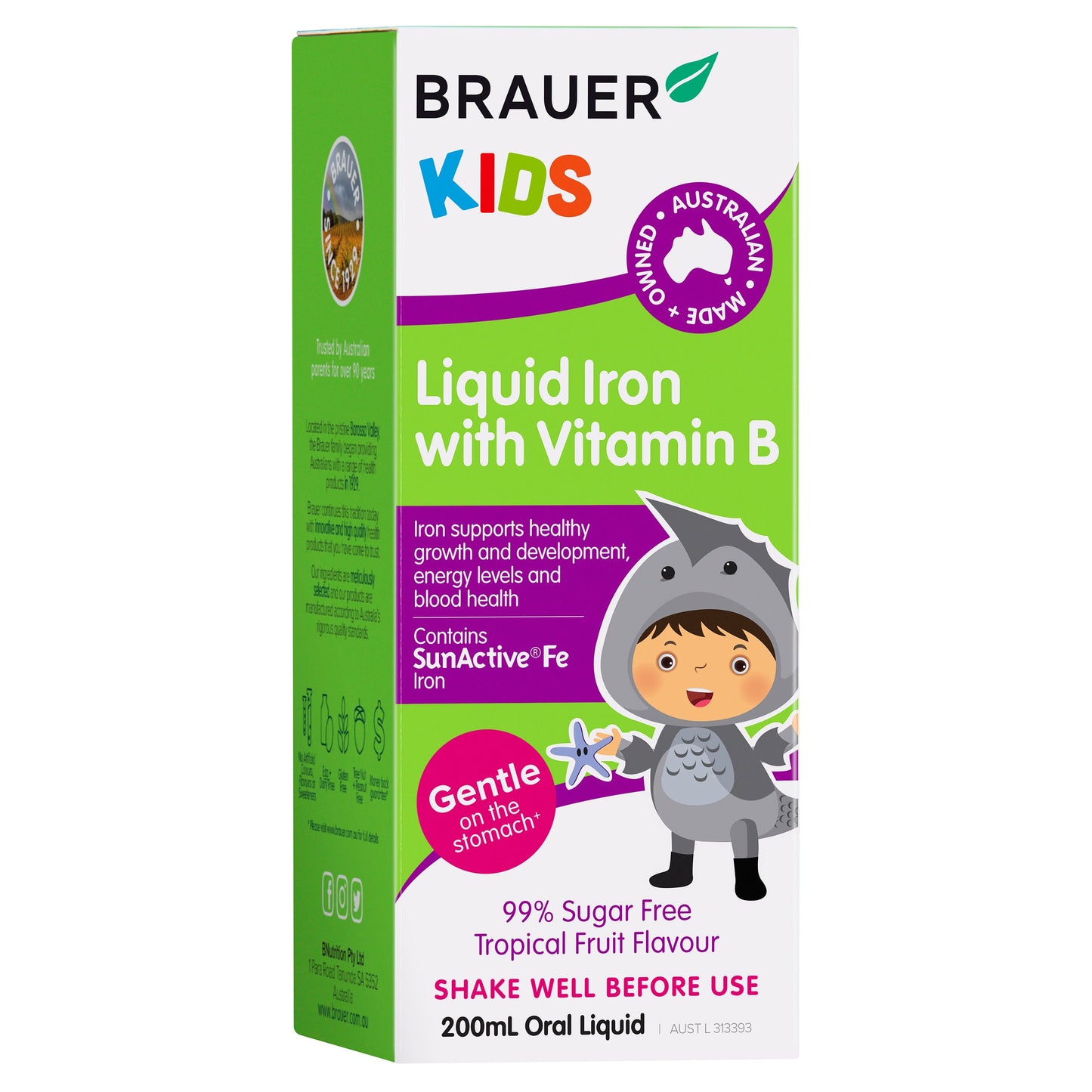 Brauer Kids Liquid Iron With Vitamin B 200ml