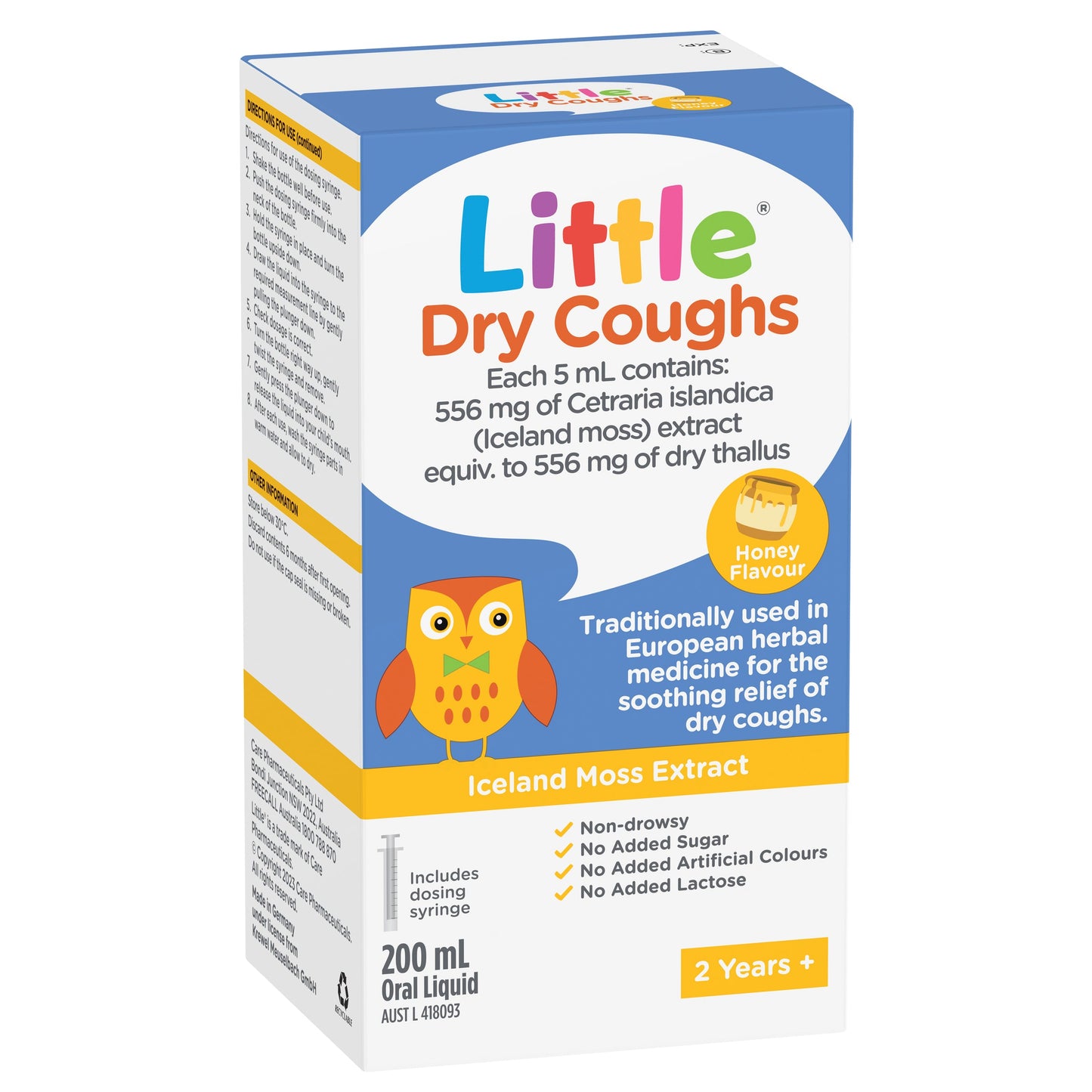 Little Dry Coughs Oral Liquid Honey 200mL