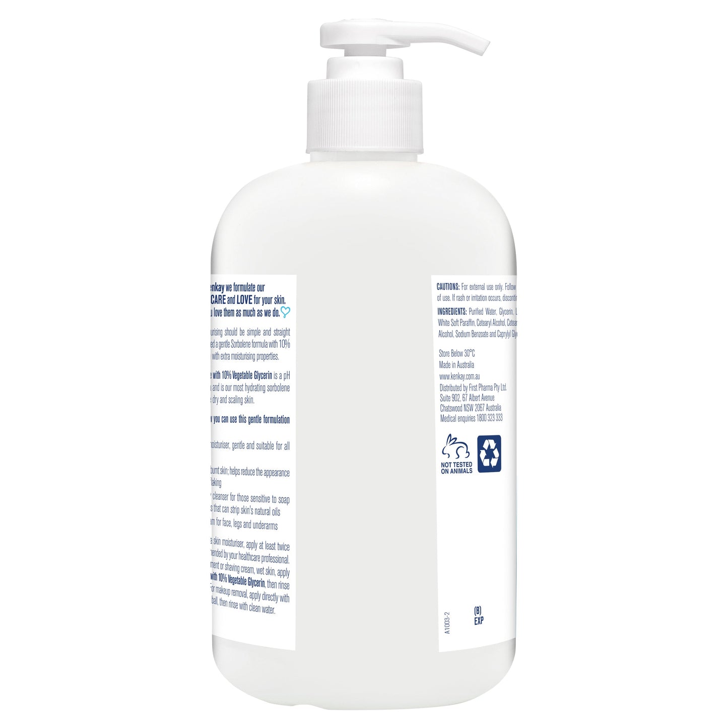 Kenkay Skin Relief Sorbolene & Glycerin 10% Pump 500ml